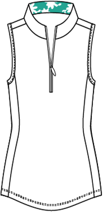 Salima #23203- Sleeveless golf polo shirts for women- Dexim Golfwear