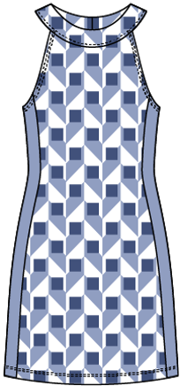 Nelly #23817 Robe loisirs -imprimée sans manches- Dexim Golfwear