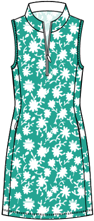 Nora #23802 - Robe de Golf imprimée sans manches- Dexim Golfwear