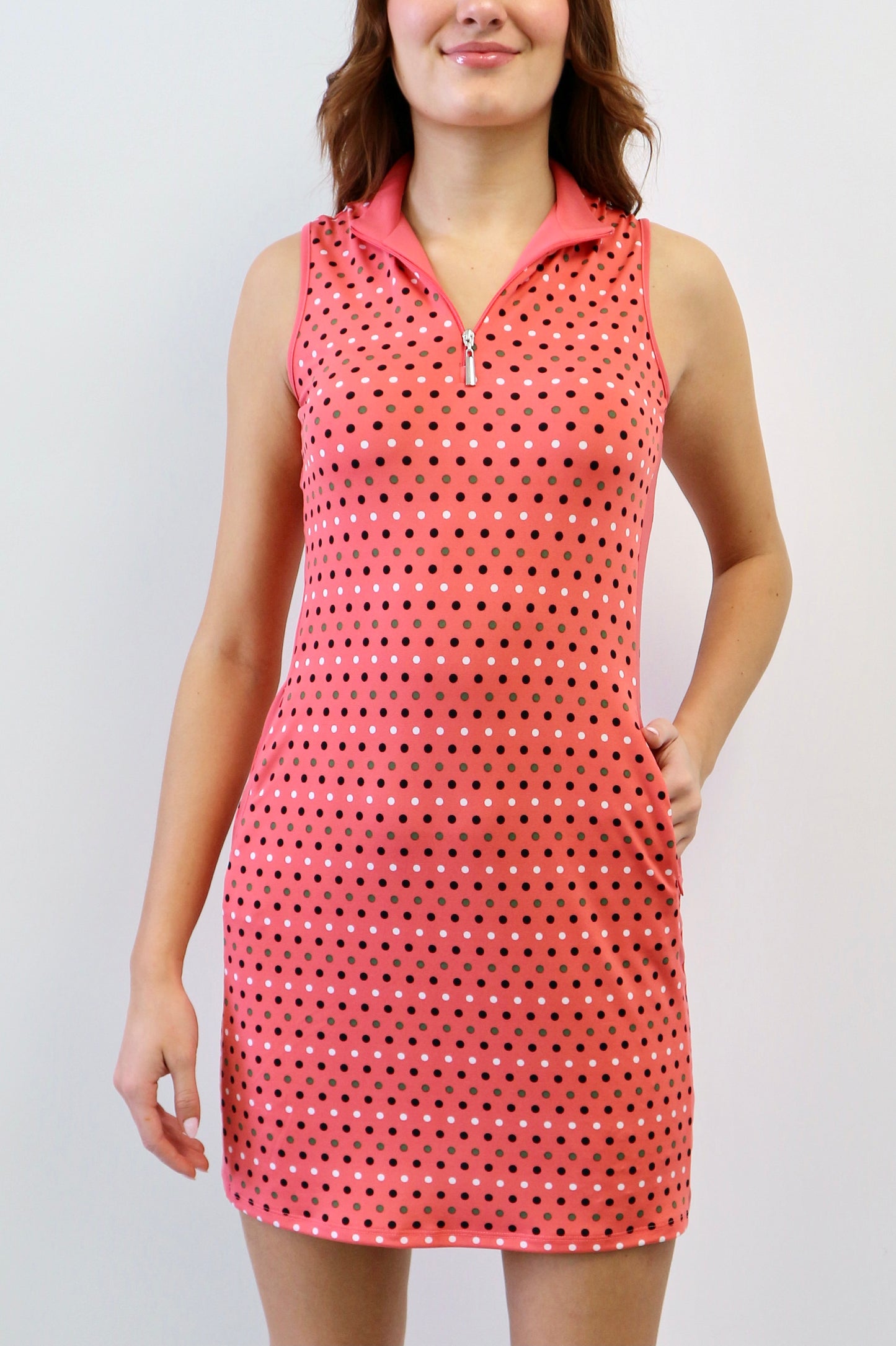Nora #23802 - Robe de Golf imprimée sans manches- Dexim Golfwear