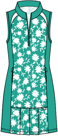 Sara #23806 - Robe de Golf imprimée sans manches- Dexim Golfwear