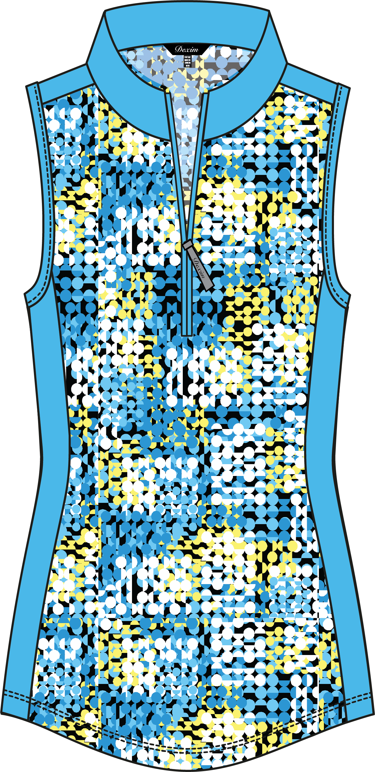 Lucy #24201-Polo de golf pour femme- sans manches- Dexim Golfwear