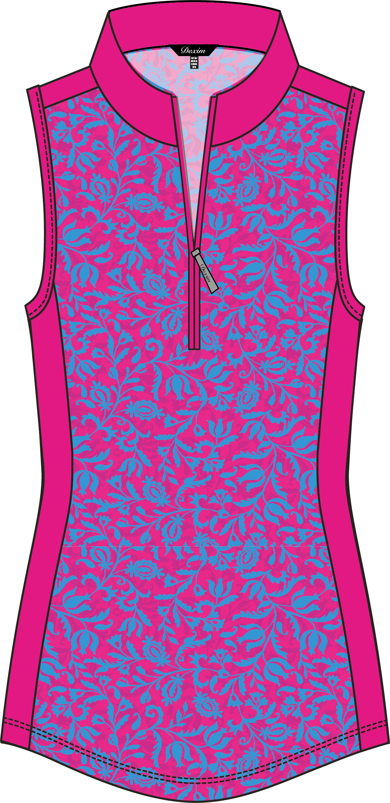 Lucy #24201-Polo de golf pour femme- sans manches- Dexim Golfwear