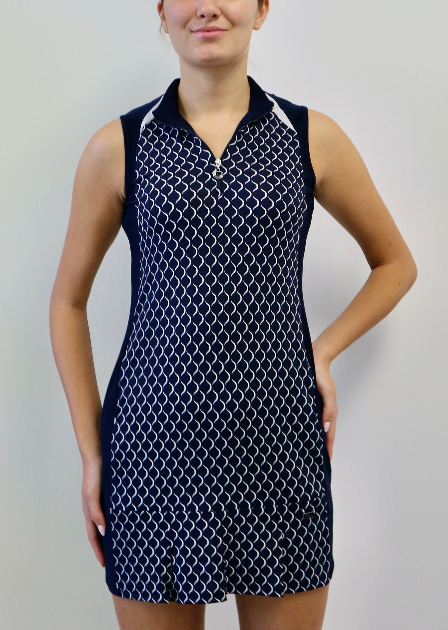 Sara #23806 - Robe de Golf imprimée sans manches- Dexim Golfwear