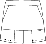 Nina #23332-Jupe-short unie de golf pour femme-Collection - Dexim Golfwear