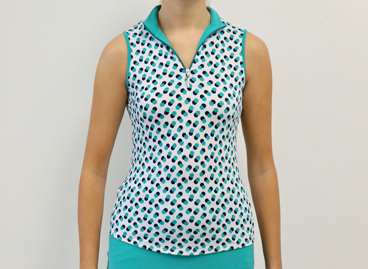 Rackel #23201-Polo de golf imprimé sans manches pour femme-Collection #1- Dexim Golfwear
