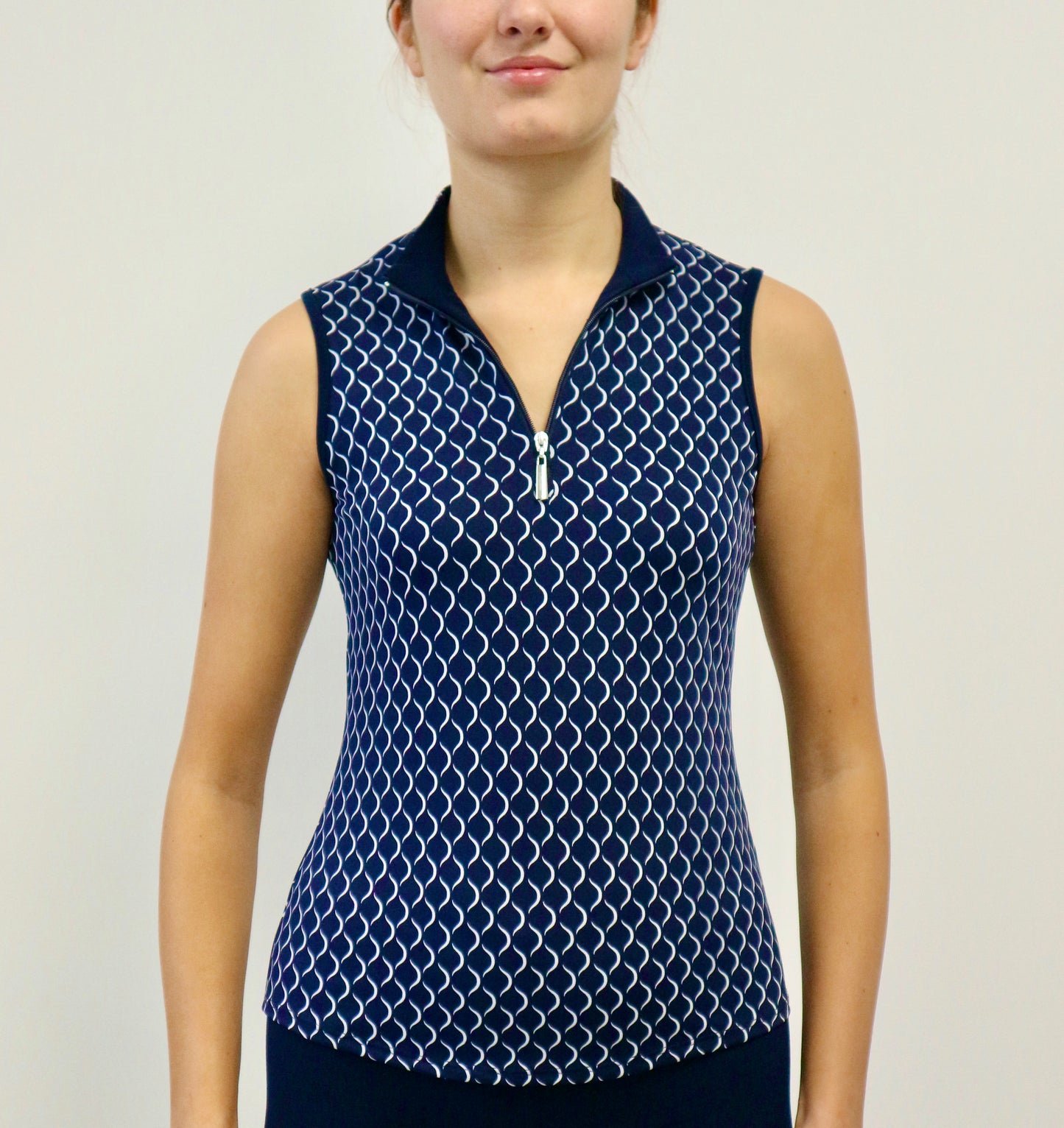 Rackel #23201-Polo de golf imprimé sans manches pour femme-Collection #1- Dexim Golfwear