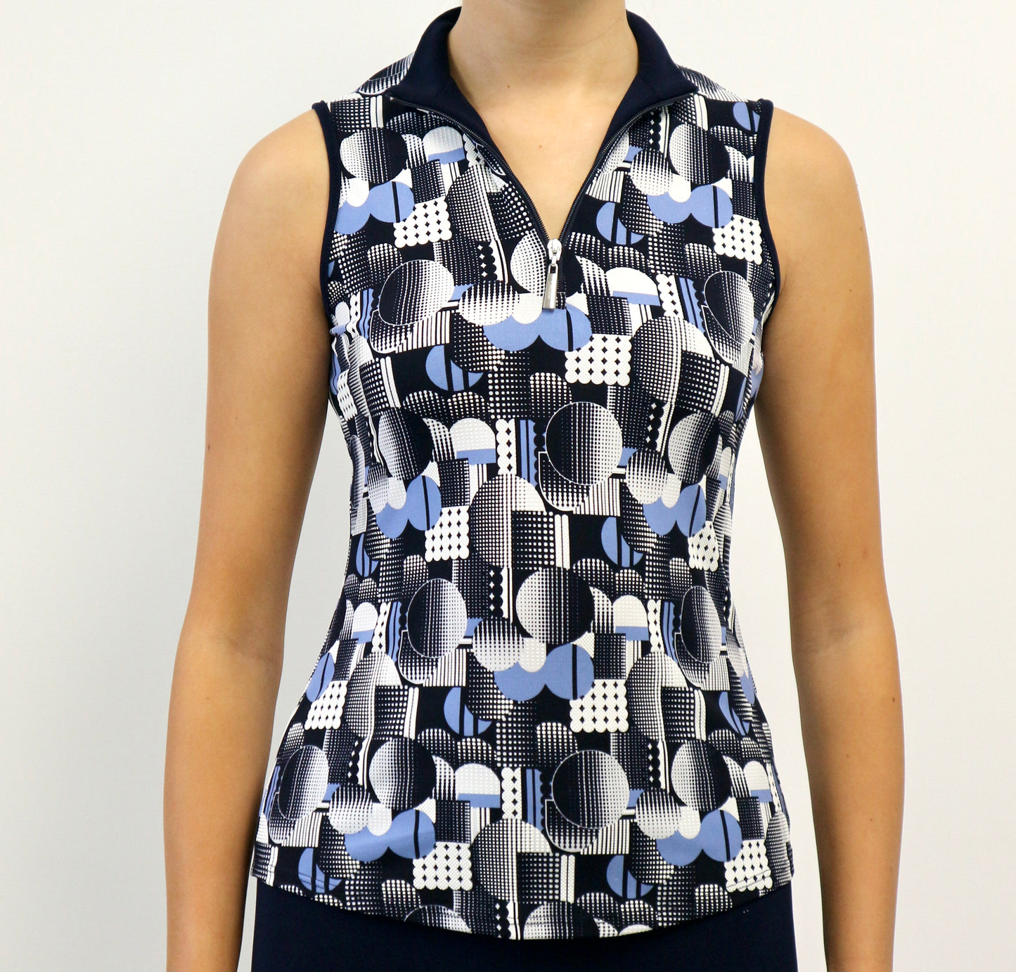 Rackel #23201-Polo de golf imprimé sans manches pour femme-Collection #2- Dexim Golfwear
