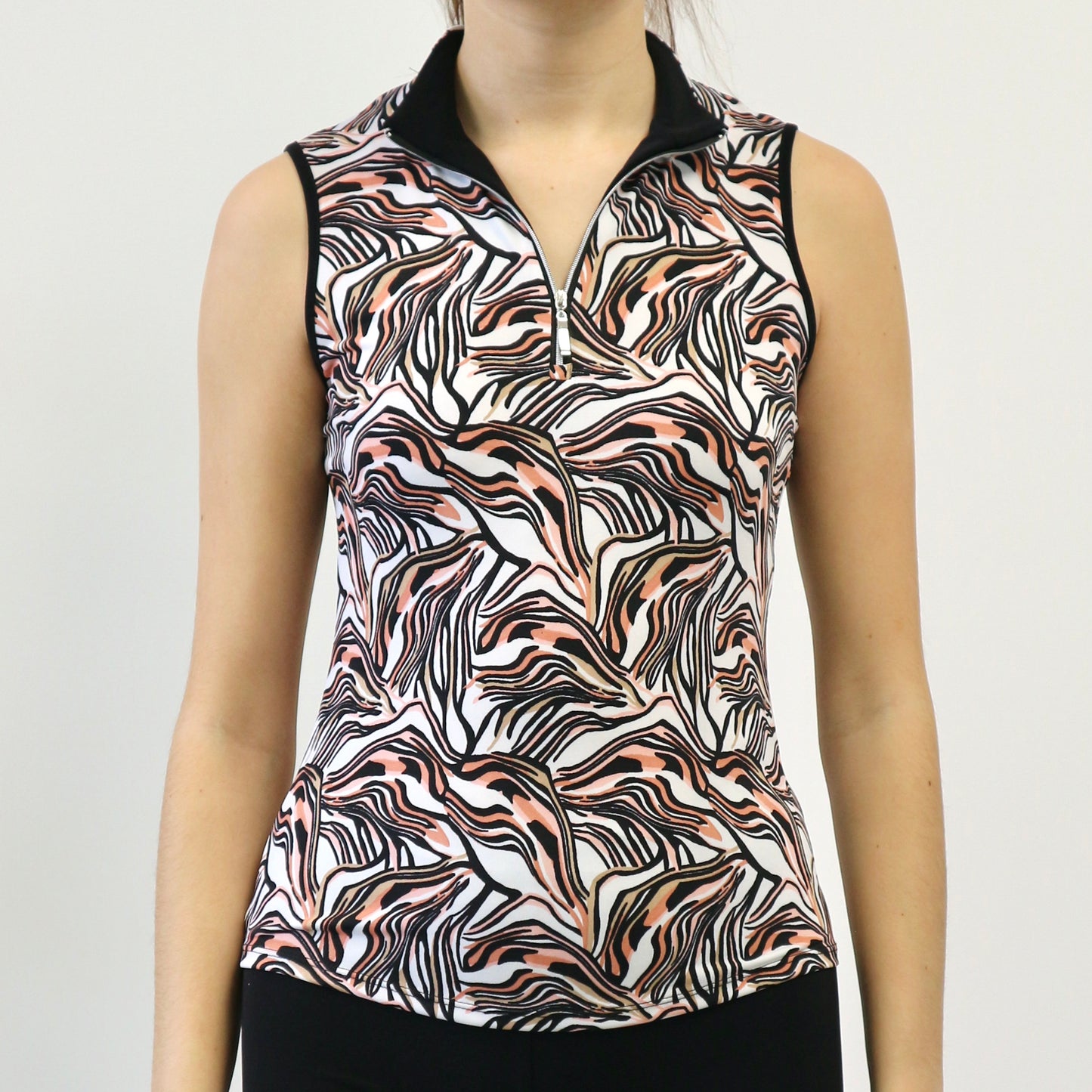 Rackel #23201-Polo de golf imprimé sans manches pour femme-Collection #4- Dexim Golfwear