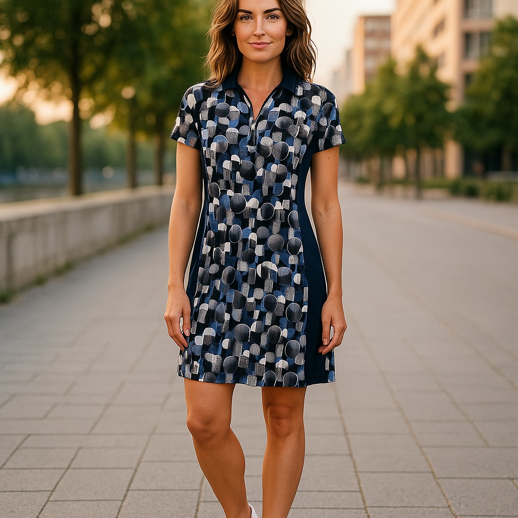 Nella #23801 - Printed Golf Dress -Dexim Golfwear