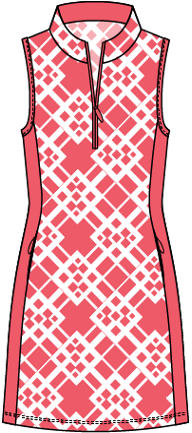 Nora #23802 - Robe de Golf imprimée sans manches- Dexim Golfwear