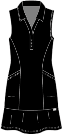Adèle #23804 -Robe de golf imprimée sans manches- Dexim Golfwear