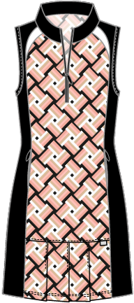 Sara #23806 - Robe de Golf imprimée sans manches- Dexim Golfwear