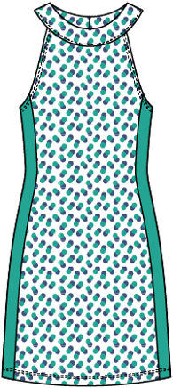 Nelly #23817 Robe loisirs -imprimée sans manches- Dexim Golfwear