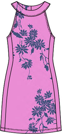 Nelly #23817 Robe loisirs -imprimée sans manches- Dexim Golfwear