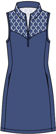Clara #23808 -Sleeveless golf dress- Dexim Golfwear