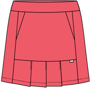 Nina #23332-Plain golf skort for women-Collection - Dexim Golfwear