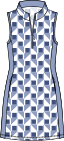 Nora #23802 - Sleeveless Printed Golf Dress - Dexim Golfwear
