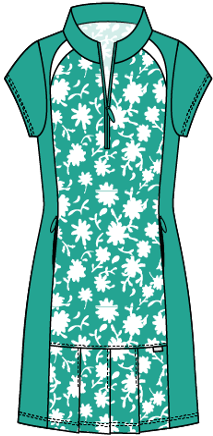 Sonia  #23805- Robe de Golf imprimée -Dexim Golfwear