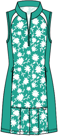 Sara #23806  - Robe de Golf imprimée sans manches- Dexim Golfwear